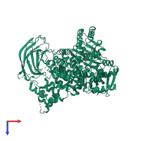 PDB entry 2v4l coloured by chain, top view.
