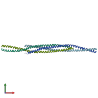 PDB entry 2v66 coloured by chain, front view.