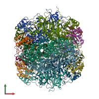 PDB entry 2v69 coloured by chain, front view.