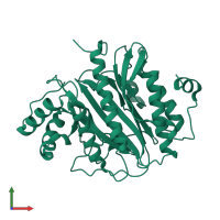 PDB entry 2v6c coloured by chain, front view.
