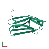 PDB entry 2v6h coloured by chain, front view.