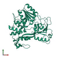 PDB entry 2v6i coloured by chain, front view.