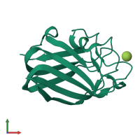 PDB entry 2v72 coloured by chain, front view.