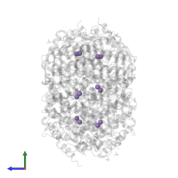 MANGANESE (II) ION in PDB entry 2v8u, assembly 1, side view.