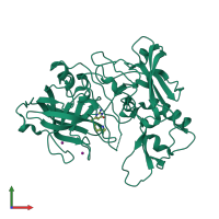 PDB entry 2va5 coloured by chain, front view.