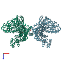PDB entry 2va8 coloured by chain, top view.