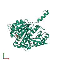 PDB entry 2vap coloured by chain, front view.