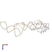 PDB entry 2vaz coloured by chain, top view.