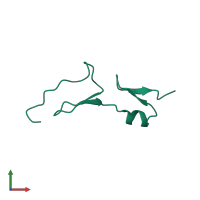 PDB entry 2vgh coloured by chain, front view.