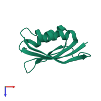PDB entry 2vh7 coloured by chain, top view.