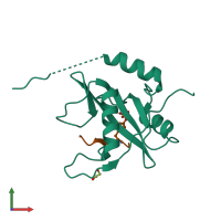 PDB entry 2vif coloured by chain, front view.