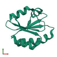 Monomeric assembly 1 of PDB entry 2vim coloured by chemically distinct molecules, front view.