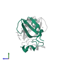 E3 ubiquitin-protein ligase Mdm2 in PDB entry 2vjf, assembly 2, side view.