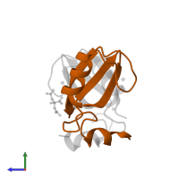 Protein Mdm4 in PDB entry 2vjf, assembly 2, side view.