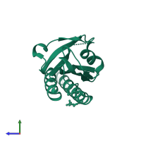 GAF family protein in PDB entry 2vjw, assembly 1, side view.