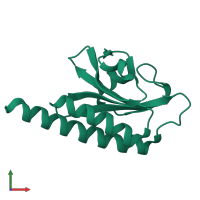 PDB entry 2vks coloured by chain, front view.