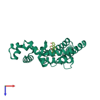 PDB entry 2vkv coloured by chain, top view.