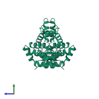 Antibiotic resistance protein in PDB entry 2vli, assembly 1, side view.