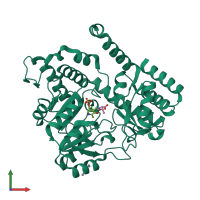 PDB entry 2vmx coloured by chain, front view.