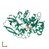 PDB entry 2vna coloured by chain, front view.