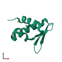 PDB entry 2vqc coloured by chain, front view.