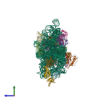 PDB entry 2vqe coloured by chain, side view.
