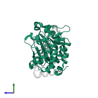 Aurora kinase B-A in PDB entry 2vrx, assembly 1, side view.