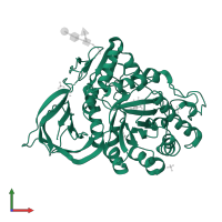 Lysosomal acid glucosylceramidase in PDB entry 2vt0, assembly 1, front view.