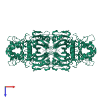 Fructose-1,6-bisphosphatase 1 in PDB entry 2vt5, assembly 1, top view.
