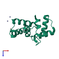 PDB entry 2vtg coloured by chain, top view.