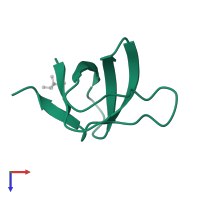 Growth factor receptor-bound protein 2 in PDB entry 2vvk, assembly 1, top view.