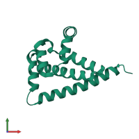 Hsp90 co-chaperone Cdc37, N-terminally processed in PDB entry 2w0g, assembly 1, front view.