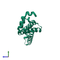 Hsp90 co-chaperone Cdc37, N-terminally processed in PDB entry 2w0g, assembly 1, side view.