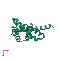 Hsp90 co-chaperone Cdc37, N-terminally processed in PDB entry 2w0g, assembly 1, top view.