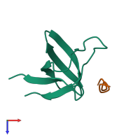 PDB entry 2w0z coloured by chain, top view.