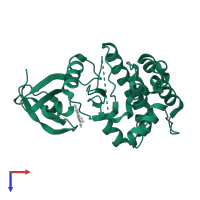 Aurora kinase A in PDB entry 2w1f, assembly 1, top view.