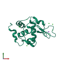 PDB entry 2w1x coloured by chain, front view.