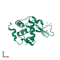 PDB entry 2w1y coloured by chain, front view.