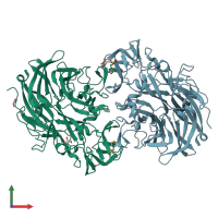 PDB entry 2w20 coloured by chain, front view.