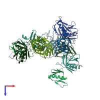 PDB entry 2w2w coloured by chain, top view.