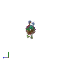 PDB entry 2w4u coloured by chain, side view.