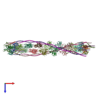 PDB entry 2w4u coloured by chain, top view.