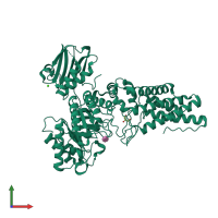 PDB entry 2w4x coloured by chain, front view.