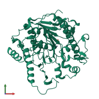 PDB entry 2w5q coloured by chain, front view.