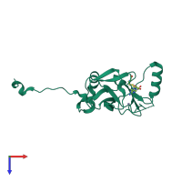 PDB entry 2w5y coloured by chain, top view.