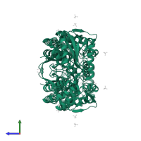Succinate-semialdehyde dehydrogenase, mitochondrial in PDB entry 2w8q, assembly 3, side view.