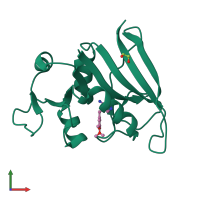 PDB entry 2w9h coloured by chain, front view.