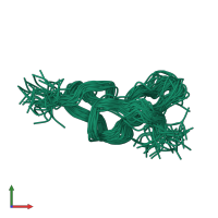 PDB entry 2w9o coloured by chain, ensemble of 40 models, front view.