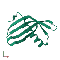 PDB entry 2w9q coloured by chain, front view.