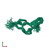 PDB entry 2w9w coloured by chain, ensemble of 40 models, front view.